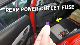 CHEVROLET CRUZE REAR CIGARETTE LIGHTER POWER OUTLET FUSE LOCATION REPLACEMENT