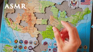 ASMR 1hour Solving Puzzle Map of USA | Soft Spoken