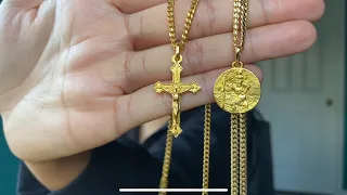 24k Gold Mene Crucifix Pendant Unboxing Review