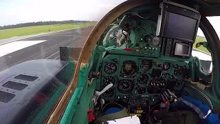 MiG-23UB takeoff from cockpit