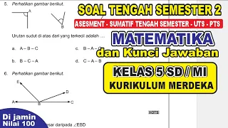 Soal Sumatif Tengah semester 2 STS - PTS Matematika Kelas 5 SD/MI & Kunci Jawaban Kurikulum merdeka