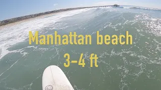 Longboard surf session Manhattan Beach (a couple fun ones)