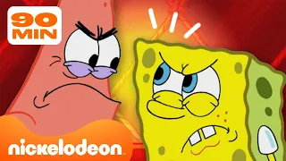 SpongeBob | 90 MINUT Bójek Boba i Patryka! 💥| Nickelodeon Polska