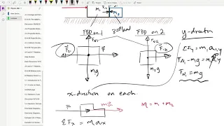 Example 5.06: One block pushes another, Serway and Jewett, 8th ed. - Pusko's PHY180 at UNLV