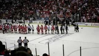 Red Wings Penguins 2009 Handshake line