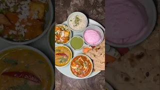 Ultimate Veg Thali 😋 || Delhi Street Food ❤️ #shorts #foodvideo #thali