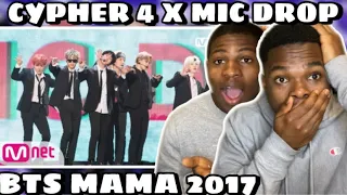 BTS Cypher 4 + MIC DROP (Steve Aoki Remix) | REACTION [2017 MAMA in Hong Kong]