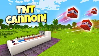 How To Make a TNT Cannon In Minecraft (SUPER QUICK MINECRAFT TUTORIAL)