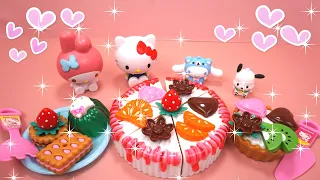 8 minutes Satisfying with Unboxing Hello Kitty Cake Party Set  💕 ASMR Real Sounds (no music)