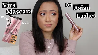 Viral Tiktok Mascara On Asian Lashes!! | Sky High Maybelline Mascara!