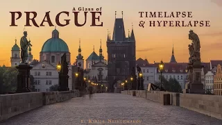 A Glass of Prague. Timelapse & Hyperlapse. Czech Republic