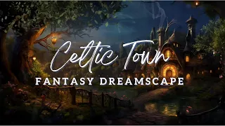 CELTIC TOWN MEDIEVAL FANTASY MAGICAL AMBIENCE CELTIC MUSIC Night Forest Sounds and Rain, Relax