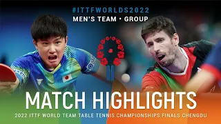 Highlights | Tomokazu Harimoto (JPN) vs Szudi Adam (HUN) | MT Grps | #ITTFWorlds2022