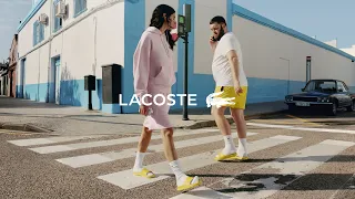 The new Lacoste Campaign I Dare the slides-and-socks