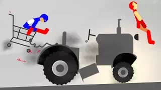 FRANTIC STICKMAN and IRON MAN is a COOL game about cars in funny video for children about grief hero