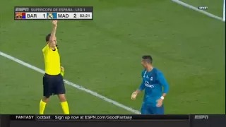 El Classico | Ronaldo red card | Real Madrid vs Barcelona Supercopa de España Final, Game 1