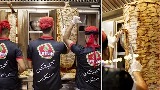EXTREME 124KG Syrian Shawarma in Dubai | Dubai's BIGGEST SPINNING MEAT!!!