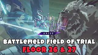 F2P Setup Battlefield of Trials Floor 26 & 27 - Solo Leveling Arise