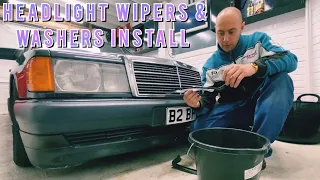 Fitting Headlight Wipers to a Mercedes 190E W201