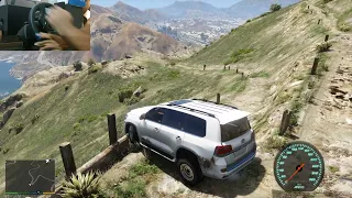 Driving Toyota Land Cruiser VXR 200 - Realistic Off-roading | GTA 5 | Logitech G29 Gameplay