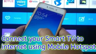 How To Connect Smart TV to Internet using Mobile Hotspot or Mobile Data