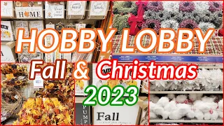 HOBBY LOBBY FALL DECOR 2023 CHRISTMAS DECOR SNEAK PEEK SHOP WITH ME