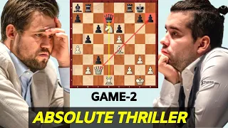 Tense Draw in Game-2 | Carlsen vs Nepomniachtchi | World Chess Championship 2021