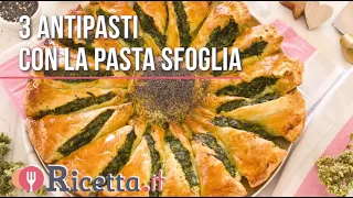 3 ANTIPASTI CON LA PASTA SFOGLIA - Ricetta.it