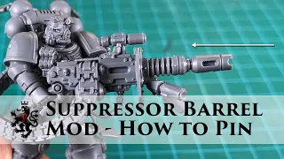 Modding Vanguard Space Marines - Suppressors - How to Pin your Models - Phobos Armour