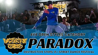 Paradox (NL) | JUDGE SHOWCASE | 4V4 OPEN STYLES | DESTRUCTIVE STEPS 15