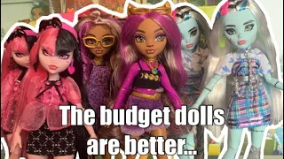 Alternate looks! MONSTER HIGH G3 BUDGET/DAY OUT ALL DOLLS- REVIEW! DRACULAURA, CLAWDEEN AND FRANKIE!