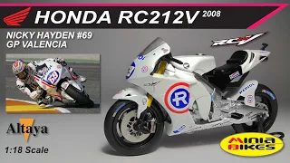 EP377 | NICKY HAYDEN (2008) | HONDA RC212V | ALTAYA | 1:18 SCALE | MOTOGP | REPSOL HONDA | HRC