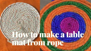 DIY Table Mat: How to make a Table Mat using a rope