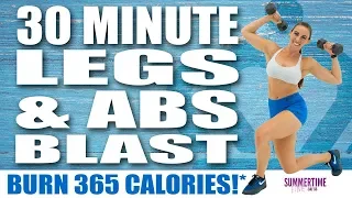 30 Minute Legs and Abs Blast Workout 🔥Burn 365 Calories!* 🔥Sydney Cummings