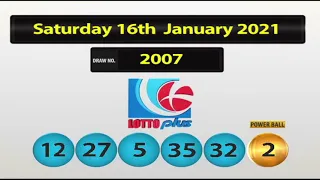 NLCB Lotto Plus  Saturday 16th January 2021