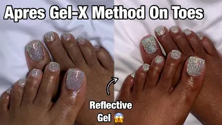 Acrylic Toes Dupe | Testing Born Pretty Reflective Gel | Una Gella Gel Polish | Gel x Method