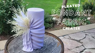 CHEATER Fondant "Fabric" Pleating Technique |Cake Decorating Tutorial |The Easiest Fondant Rouching