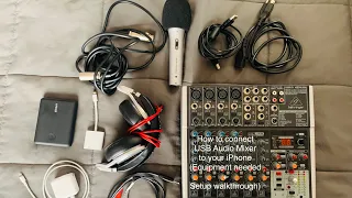 Connect USB mixer to iPhone for improved audio | Tutorial