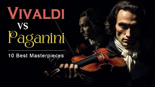 Vivaldi vs Paganini: 10 Best Pieces of Classic Music Violin (Live No ADS)