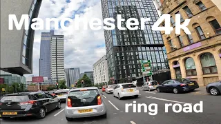 4k drive ring road Manchester uk | beautiful view