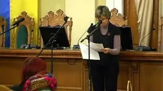 Poetycznyj marafon u Lvovi 21-02-2011 czastyna 15 - Iryna Starowojt, sestry Gorgiszeli.mpg