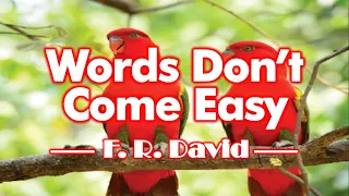 "Words Don't Come Easy" 《KARAOKE/INSTRUMENTAL》