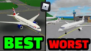 I Ranked Roblox Flight Simulators From BEST To WORST