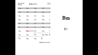 13番 スプートニクスカラオケ 夢見るギター DREAMING GUITAR デモ演奏バージョン コード譜付き (DTM 打込み音源) with chord notation