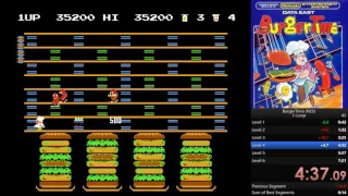 BurgerTime 1-Loop Speed Run 6:55