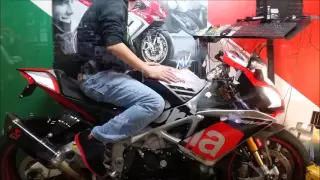 RSV4 RF Dyno Run 1 - Akrapovic Full Exhaust with Race unlock ECU