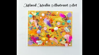 Easy Mixed Media Art For Kids | Canvas Painting Easy | Canvas Painting Abstract | Canvas Art Ideas