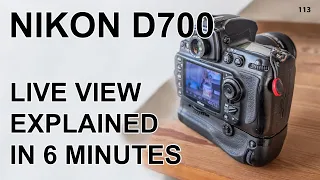 Nikon D700: Live view mode(s) walk through