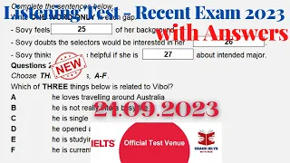 IELTS Listening Actual Test 2023 with Answers | 21.09.2023