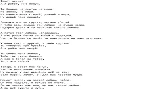 Текст песни: а я робот, мне похуй.